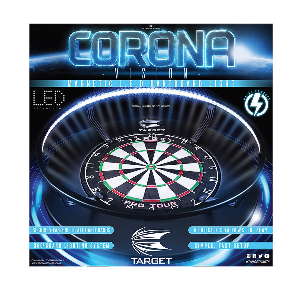 Target Dartscheibe Target CORONA Vision LED Dartboard Beleuchtungssystem von Target
