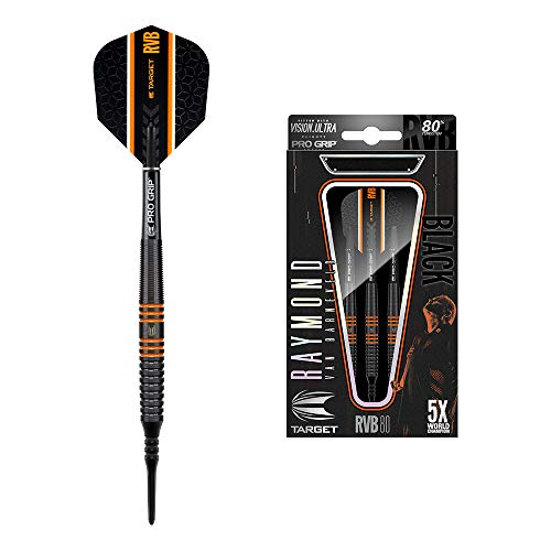 Target Darts Raymond van Barneveld RVB 80 Schwarzes 20G 80% Wolfram Softdarts-Set Dartpfeile von Target Darts