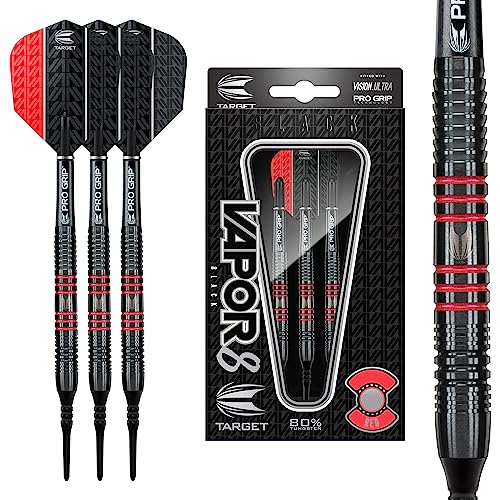 Target Darts Vapor 8 Black 80% Tungsten Soft Tip Darts Set, Rot 19G | Pixel Tip Darts, Professionelles Dart Zubehör, Elektronisches Soft Tip Dart Set Target Darts Vapor 8 Black 80% Tungsten Soft Tip Darts Set, Rot 19G | Pixel Tip Darts, Professionelles Dart Zubehör, Elektronisches Soft Tip Dart Set von Target Darts