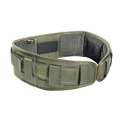 Tasmanian Tiger TT Belt Padding M&P Flache, rutschfeste Polsterung mit Laser-Cut Molle für Dienst und Einsatz-Gürtel, Oliv, M (90 cm) von Tasmanian Tiger