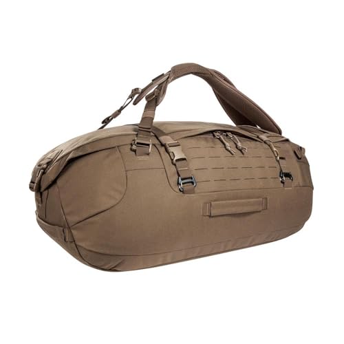 Tasmanian Tiger TT Duffel 65 L Taktische Reise-Tasche Duffel Bag für Herren mit Rucksack-Funktion und Molle-System, abschließbar, 65l Volumen, Coyote Brown von Tasmanian Tiger