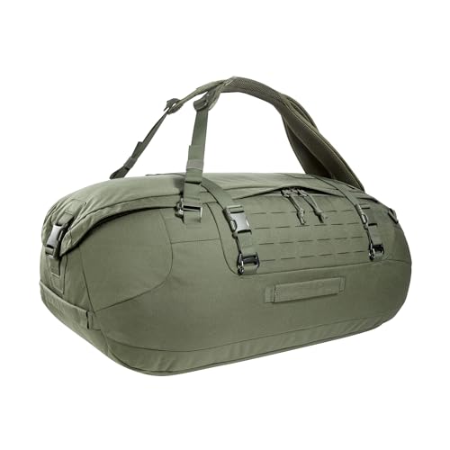 Tasmanian Tiger TT Duffel 65 L Taktische Reise-Tasche Duffel Bag für Herren mit Rucksack-Funktion und Molle-System, abschließbar, 65l Volumen, Oliv von Tasmanian Tiger