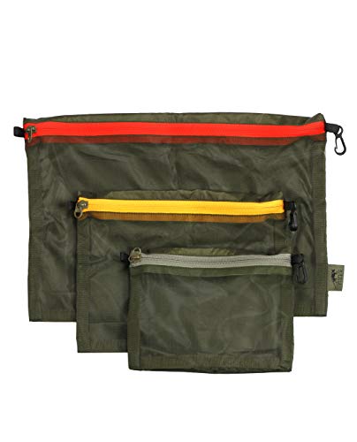 Tasmanian Tiger TT Mesh Pocket Set Rucksack Organizer Zusatz-Taschen in 3 Größen Oliv von Tasmanian Tiger