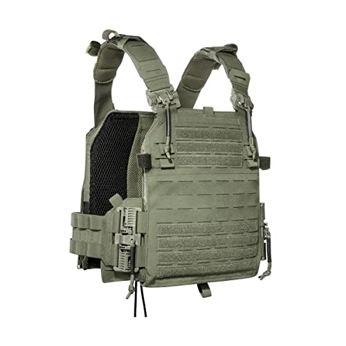 Tasmanian Tiger TT Plate Carrier QR LC ZP - Molle-kompatibler Plattenträger für SAPI-Platten und Gewichts-Platten mit Zip-System, Oliv von Tasmanian Tiger