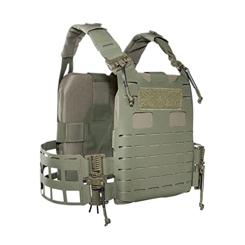 Tasmanian Tiger TT Plate Carrier QR SK anfibia MKII Skelettierter Plattenträger mit Schnelllöse-System für amphibische Einsätze, passend für alle gängigen SAPI-Platten, Oliv von Tasmanian Tiger