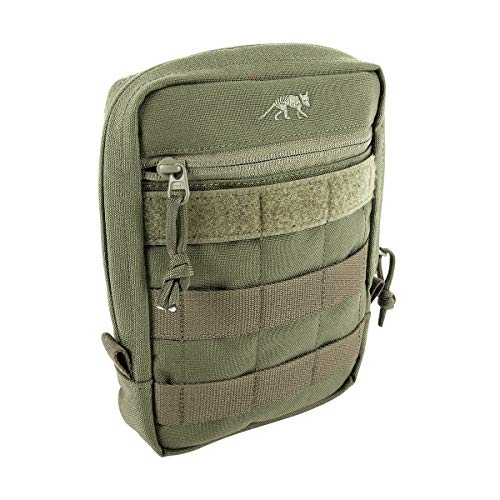 Tasmanian Tiger TT Tac Pouch 5 Rucksack Zusatz-Tasche für Zubehör EDC, Molle-kompatibel, incl. Regenhülle, 20 x 15 x 5 cm (Oliv) von Tasmanian Tiger