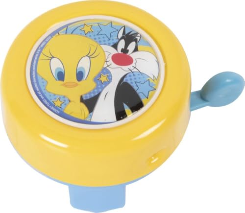 Looney Tunes Fahrradklingel für Mädchen Metall Tweety Sylvester blau gelb von TataWay in viaggio si cresce