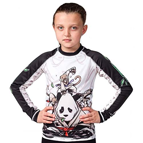 Tatami Fightwear Kids Gentle Panda Rash Guard Youth, schwarz/weiß, m von Tatami Fightwear
