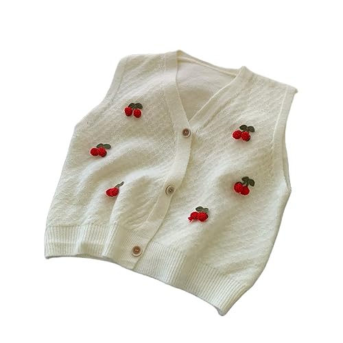 Gestrickte Gilets,Damen-Pullover Mit Waffelmuster, Süße 3D-Kirschen, Ärmelloser Pullover, Weste, V-Ausschnitt, Strickpullover, Westen, Geknöpfte Strickjacke, Jacke, Tank-Top, Preppy-Strickwaren, Gestrickte Gilets,Damen-Pullover Mit Waffelmuster, Süße 3D-Kirschen, Ärmelloser Pullover, Weste, V-Ausschnitt, Strickpullover, Westen, Geknöpfte Strickjacke, Jacke, Tank-Top, Preppy-Strickwaren, von TatbUL