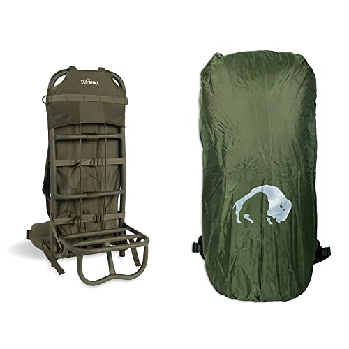 Tatonka 1130 Lastenkraxe, Olive, 78 x 35 x 28 cm, 80 Liter & Regenhülle Rain Flap, cub, 12 x 9 x 9 cm, 80 Liter von Tatonka