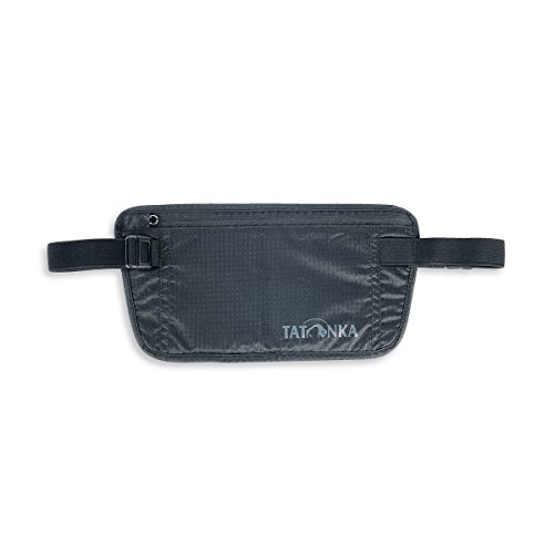 Tatonka Bauchtasche Skin Document Belt - Flache Hüfttasche mit großem Reißverschluss-Fach - Zum versteckten Tragen unter der Kleidung (black) von Tatonka