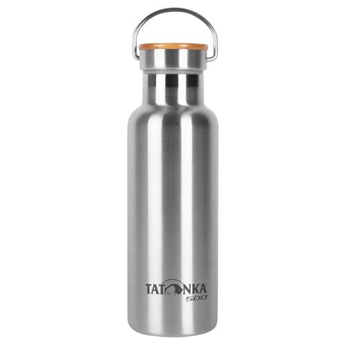 Tatonka Edelstahl Trinkflasche Hot + Cold Stuff Bamboo Lid 500ml - Unzerbrechliche Isolierflasche mit Bambusdeckel - spülmaschinenfest und BPA-frei - 0,5l Tatonka Edelstahl Trinkflasche Hot + Cold Stuff Bamboo Lid 500ml - Unzerbrechliche Isolierflasche mit Bambusdeckel - spülmaschinenfest und BPA-frei - 0,5l von Tatonka