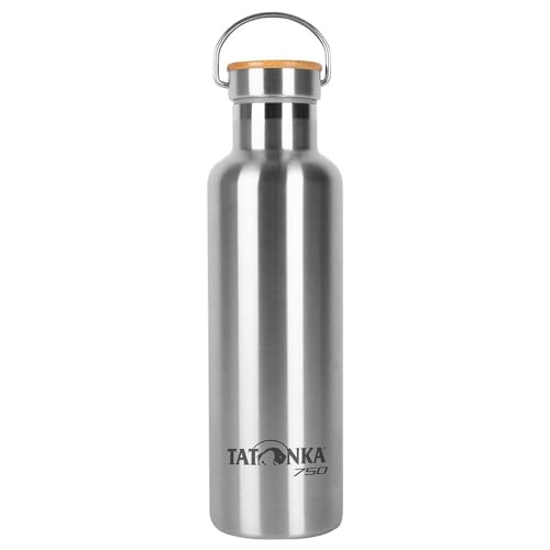 Tatonka Edelstahl Trinkflasche Hot + Cold Stuff Bamboo Lid 750ml - Unzerbrechliche Isolierflasche mit Bambusdeckel - spülmaschinenfest und BPA-frei - 0,75l Tatonka Edelstahl Trinkflasche Hot + Cold Stuff Bamboo Lid 750ml - Unzerbrechliche Isolierflasche mit Bambusdeckel - spülmaschinenfest und BPA-frei - 0,75l von Tatonka