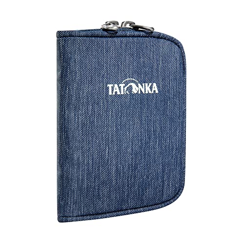 Tatonka Geldbeutel Zipped Money Box - Geldbörse mit Platz für 4 Kreditkarten, Münzgeldfach und extra Reißverschlussfach im Inneren - 9 x 11 x 2 cm - navy von Tatonka