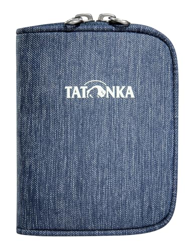 Tatonka Geldbeutel Zipped Money Box - Geldbörse mit Platz für 4 Kreditkarten, Münzgeldfach und extra Reißverschlussfach im Inneren - 9 x 11 x 2 cm - navy von Tatonka