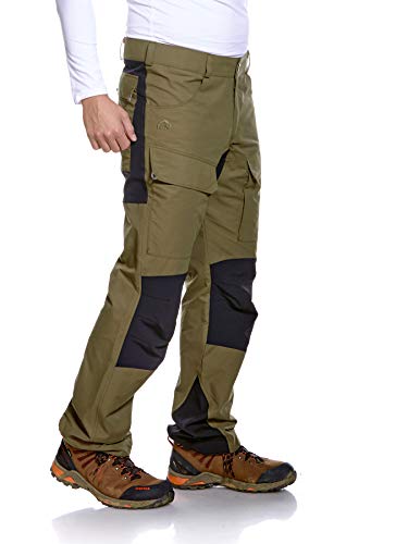 Tatonka Greendale M’s Pants - bequeme Outdoor-Hose mit elastischen Softshell-Einsätzen und Seitentaschen - Wanderhose für Herren - Größe 52 - oliv von Tatonka