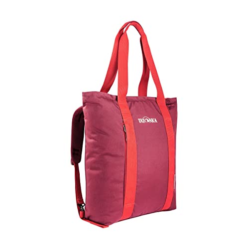 Tatonka Rucksacktasche Grip Bag 13l - Tasche mit verstaubaren Rucksackträgern und Laptopfach - als Tasche oder Rucksack verwendbar - 13 Liter (bordeaux red) von Tatonka