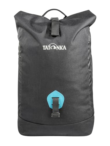 Tatonka 25l Daypack Grip Rolltop Pack S - Rucksack mit Rollverschluss und 15" Laptopfach - Tagesrucksack - 25 Liter (lime), 50 x 28 x 13 cm, Schwarz von Tatonka