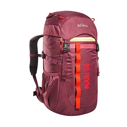 Tatonka Kinderrucksack Mani 20L - Rucksack für Mädchen und Jungen ab 10 Jahren - Inklusive Sitzkissen und mit Reflektoren für gute Sichtbarkeit - Aus recycelten Materialien - 20 Liter (bordeaux red) von Tatonka