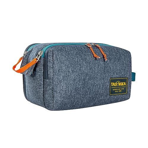 Tatonka Kulturbeutel Cosmetic Double Zip Pouch (6L) - Große Waschtasche mit doppelter Reißverschlussöffnung und Mehreren Fächern - 17 x 27 x 13 cm (Navy) von Tatonka