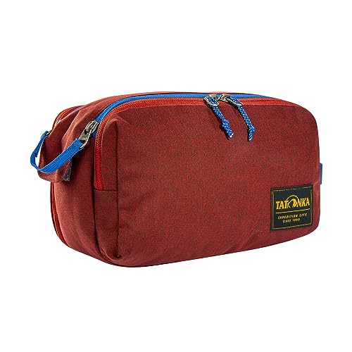 Tatonka Kulturbeutel Cosmetic Double Zip Pouch (6L) - Große Waschtasche mit doppelter Reißverschlussöffnung und Mehreren Fächern - 17 x 27 x 13 cm (Tango red) von Tatonka