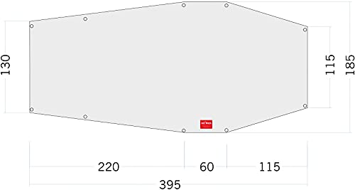 Tatonka Zeltunterlage Floor Sheet PE Grönland 3 - Robuster und wasserdichter Zeltboden für Tatonka Grönland 3 Zelt - Mit Ösen (395 x 115/185 cm) von Tatonka