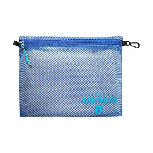 Tatonka Reißverschlusstasche Zip Pouch - Flache Aufbewahrungs- und Dokumententasche in verschiedenen Größen und als Set - durchsichtig, wasserfest und robust , blue, L (25 x 20 cm) von Tatonka
