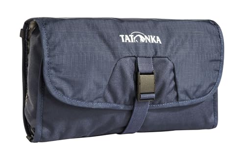 Tatonka Small Travelcare Kulturbeutel - Flache Waschtasche zum Aufhängen mit Fächern und Spiegel - 25 x 17 x 4 cm (navy) von Tatonka