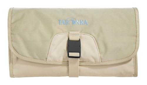 Tatonka Small Travelcare Kulturbeutel - Flache Waschtasche zum Aufhängen mit Fächern und Spiegel - Brown Rice - 25 x 17 x 4 cm von Tatonka