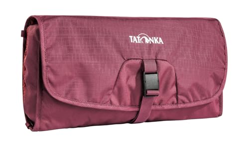 Tatonka Travelcare Kulturbeutel - Flache Waschtasche zum Aufhängen mit Fächern und Spiegel - 32 x 17 x 4 cm (bordeaux red) von Tatonka