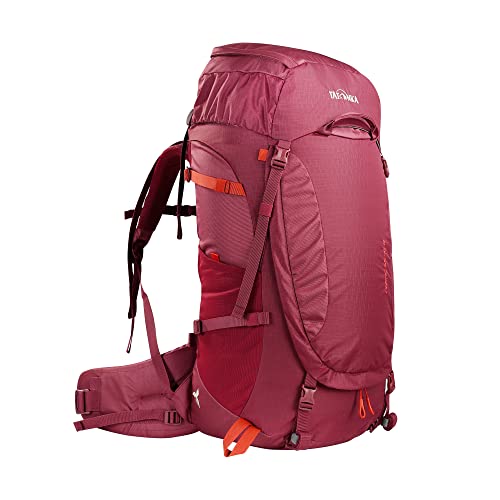 Tatonka Trekkingrucksack Noras 55+10 Women - Ergonomischer, komfortabler Trekking- und Reiserucksack für Frauen mit Frontöffnung und optimaler Lastverteilung - 65 Liter (+10 Liter) - bordeaux red von Tatonka