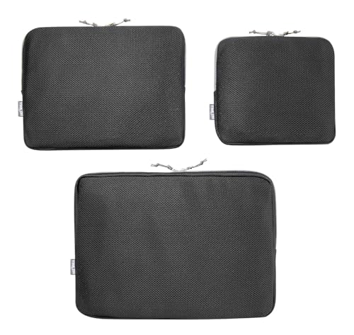 Tatonka Air Mesh Pocket Set (3 Stück) - Drei flach und leicht gepolsterte Netztaschen in drei Größen - zum Verstauen von Kleidung und Elektronik im Koffer oder Reiserucksack (black) Tatonka Air Mesh Pocket Set (3 Stück) - Drei flach und leicht gepolsterte Netztaschen in drei Größen - zum Verstauen von Kleidung und Elektronik im Koffer oder Reiserucksack (black) von Tatonka