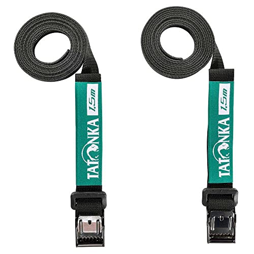 Tatonka Packriemen Easy Strap 18mm / 1,5m (2 Stück) - Zwei Spanngurte mit Metallschließe - 1,8 cm breit und 150 cm lang - Zur Volumenregulierung oder zum Befestigen von Ausrüstung Tatonka Packriemen Easy Strap 18mm / 1,5m (2 Stück) - Zwei Spanngurte mit Metallschließe - 1,8 cm breit und 150 cm lang - Zur Volumenregulierung oder zum Befestigen von Ausrüstung von Tatonka