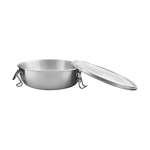 Tatonka Food Bowl 1,0 L - Essensbehälter / Schüssel aus Edelstahl - Mit Deckel, Clip-Verschlüssen und 1 Liter Volumen von Tatonka