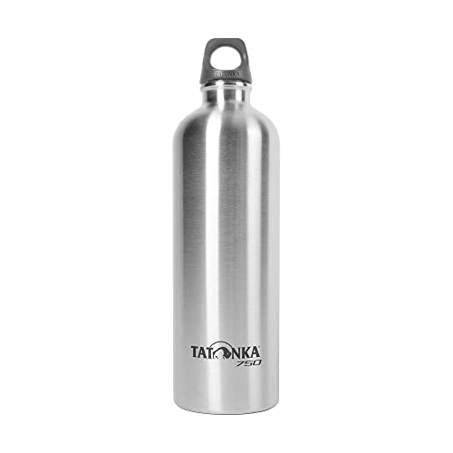 Tatonka Trinkflasche Stainless Steel Bottle 0,75l - Unzerbrechliche Flasche aus Edelstahl - schadstofffrei (BPA-frei), rostfrei, lebensmittelecht, spülmaschinenfest - Mit Öse zum Befestigen (750ml) von Tatonka