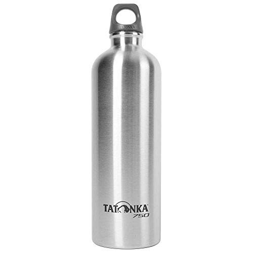 Tatonka Trinkflasche Stainless Steel Bottle 0,75l - Unzerbrechliche Flasche aus Edelstahl - schadstofffrei (BPA-frei), rostfrei, lebensmittelecht, spülmaschinenfest - Mit Öse zum Befestigen (750ml) von Tatonka