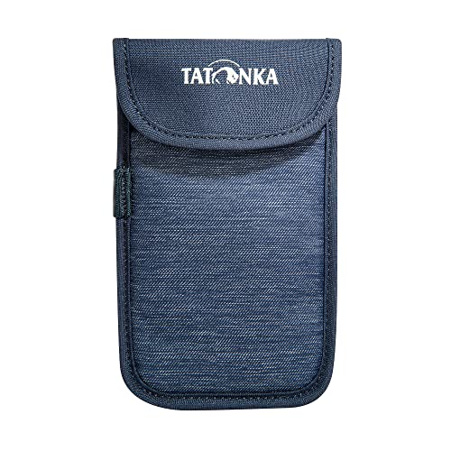 Handyhülle Tatonka Smartphone Case L - Innenmaße: 14 x 7 cm - Schutzhülle fürs Handy mit Klettverschluss-Deckel (navy) von Tatonka