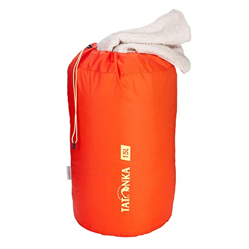 Tatonka Packsack Stuff Bag 8l - Leichter Packbeutel mit Schnürzug - Aus recyceltem Polyester - 8 Liter Volumen (black) von Tatonka