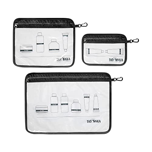 Tatonka Kulturbeutel Zip Flight Bag Set (3 Stück A4 / A5 / A6) - Transparente Beutel zur Mitnahme von Flüssigkeiten im Flugzeug-Handgepäck (black) Tatonka Kulturbeutel Zip Flight Bag Set (3 Stück A4 / A5 / A6) - Transparente Beutel zur Mitnahme von Flüssigkeiten im Flugzeug-Handgepäck (black) von Tatonka