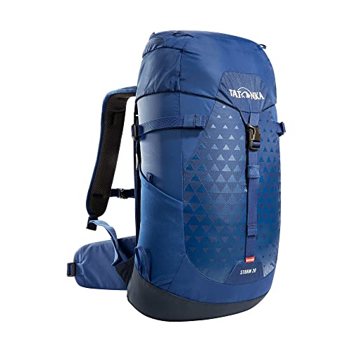 Tatonka Wanderrucksack Storm 20l RECCO mit Rückenbelüftung und Regenschutz - Leichter, bequemer Rucksack zum Wandern mit RECCO-Reflektor - PFC-frei - 20 Liter (darker blue) von Tatonka