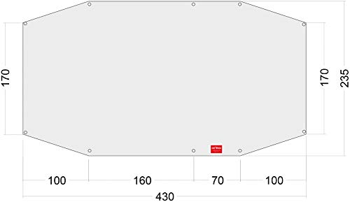 Tatonka Zeltunterlage Floor Sheet PE Alaska 3 DLX - Robuster und wasserdichter Zeltboden für Tatonka Alaska 3 DLX Zelt - Mit Ösen (430 x 170/235 cm) von Tatonka