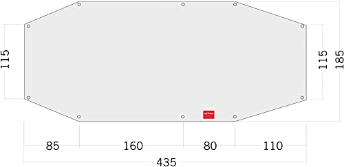 Tatonka Zeltunterlage Floor Sheet PE Alaska 3 - Robuster und wasserdichter Zeltboden für Tatonka Alaska 3 Zelt - Mit Ösen (435 x 115/185 cm) von Tatonka