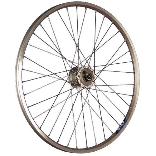 26 Zoll Vorderrad Ryde Zac19 geöst Shimano Nabendynamo DH-C3000 - Silber von Taylor-Wheels