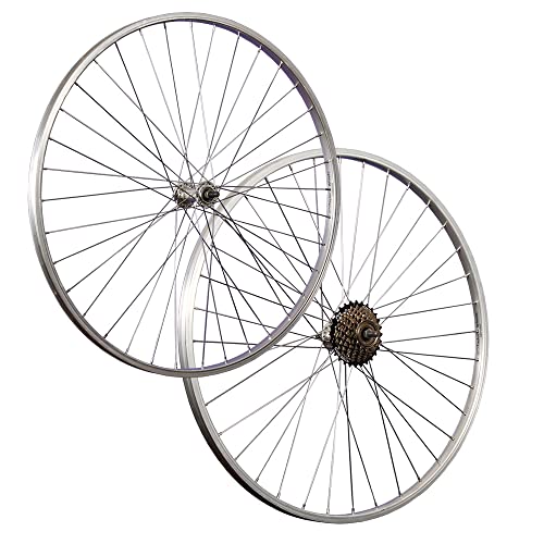 Laufradsatz 28 Zoll rostfreie Speichen Vollachse Shimano Schraubkranz 7 Fach von Taylor-Wheels