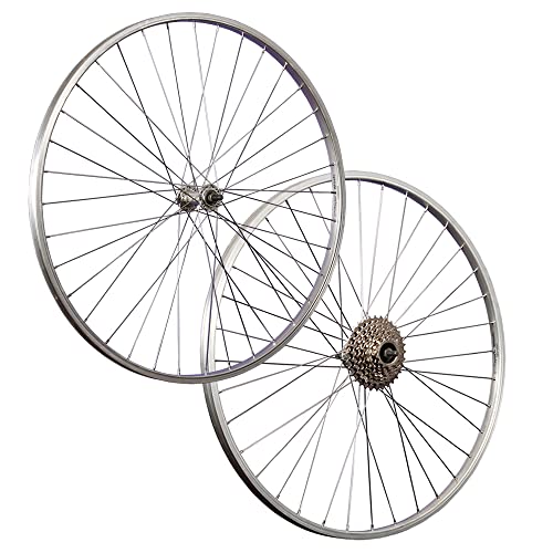 Laufradsatz 28 Zoll rostfreie Speichen Vollachse Shimano Schraubkranz 8 Fach von Taylor-Wheels