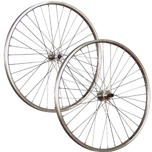 Taylor-Wheels 26 Zoll Laufradsatz Hohlkammerfelge für Schraubkranz - Silber von Taylor-Wheels