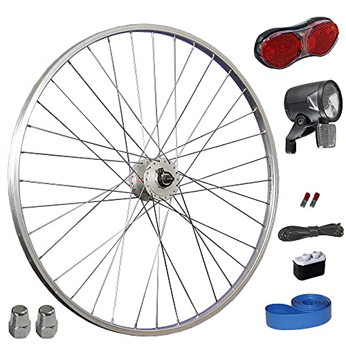 Taylor Wheels 28 Zoll Fahrrad Vorderrad mit Shimano Nabendynamo LED Lichtset von Taylor-Wheels