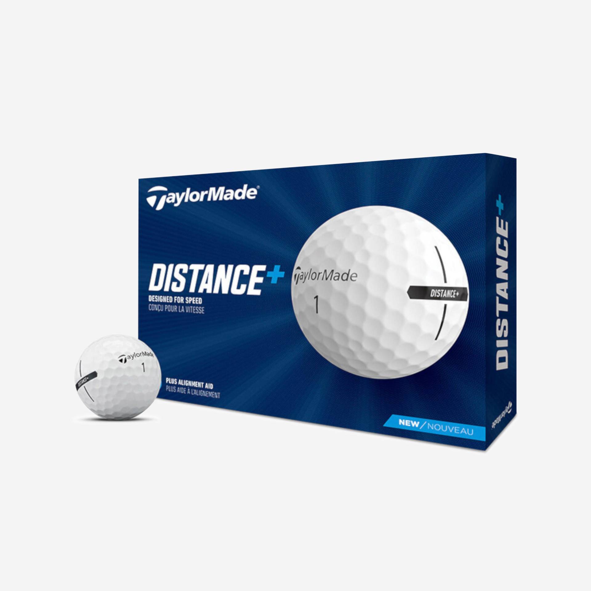 Golfbälle 12 Stück Taylormade Distance+ weiss von TaylorMade