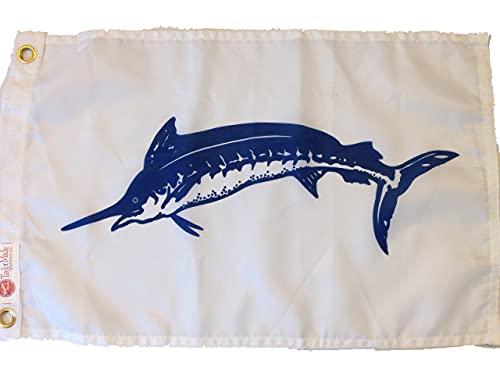 TaylorMade Herren Fischerfang, 30,5 x 45,7 cm, Blau Taylor Made Products Fischer-Fangschiff-Flagge, Marlin, 12" X 18" von TaylorMade