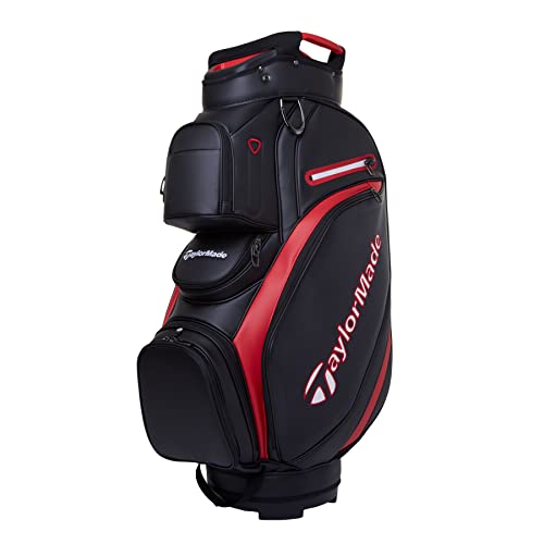 TaylorMade Golf Deluxe Cart Bag 2023, Black / Red, Einheitsgröße von TaylorMade